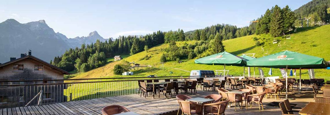 Panorama Terrasse im Sommer